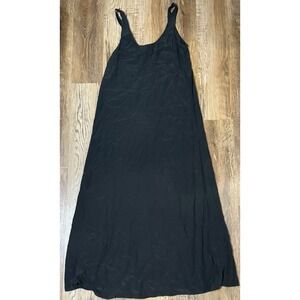 J Crew Womens 100% Silk Black Slip Dress Size XSmall Sleeveless maxi Midi